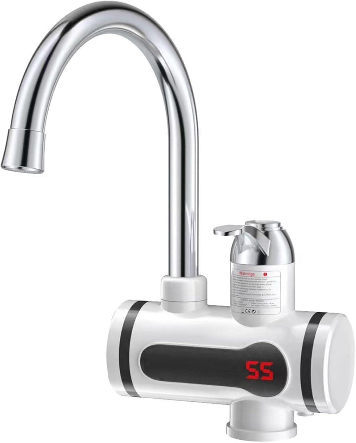 360 Elektryczny podgrzewacz wody z kranem, natychmiastowy, do kuchni, szybkie nagrzewanie, LED, nowy - norma europejska