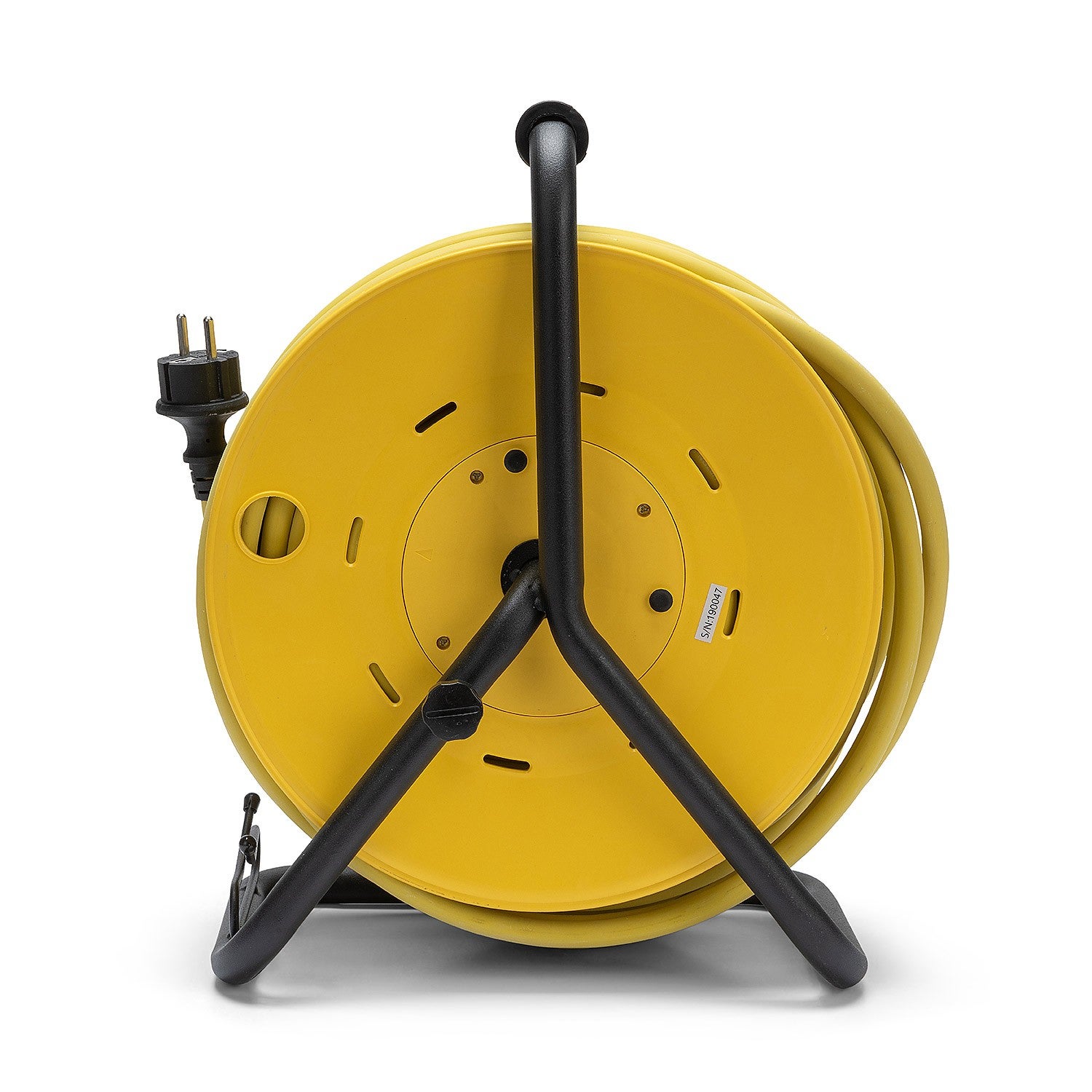 Enrouleur de chantier, 4 prises, 3G2.5, 25 mètres , NF, IP44. Platine fixe et guide cable - 4
