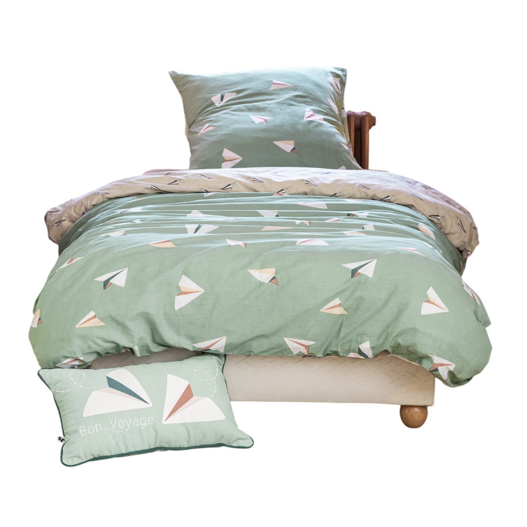 Housse de couette + taies 220 x 240 cm Petit papier | Leroy Merlin