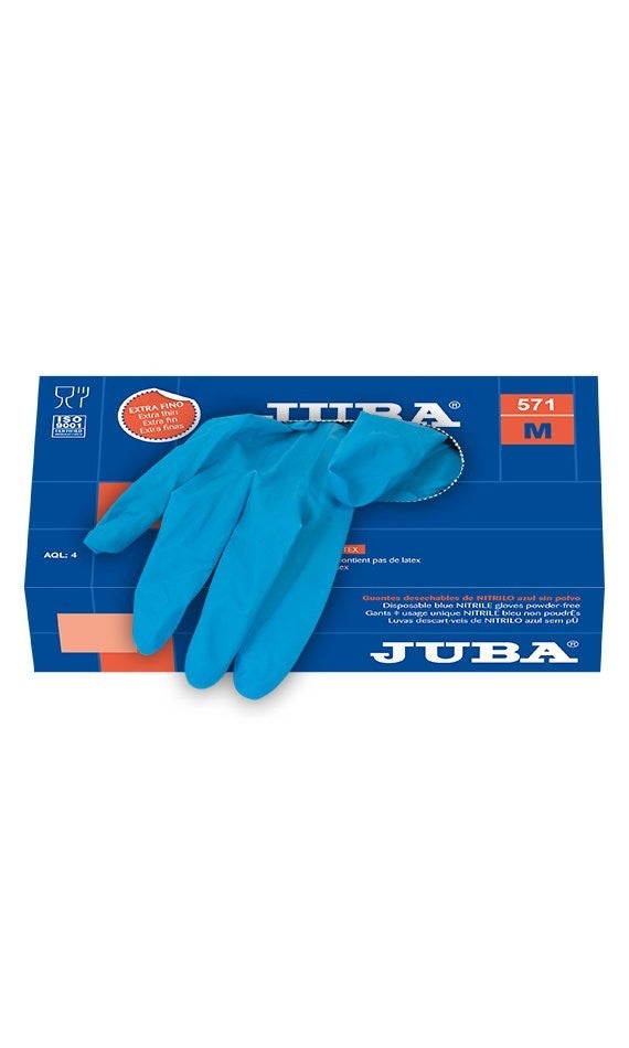 Bo�te de 100 gants jetables �co. nitrile sans poudre taille xl juba. - 2