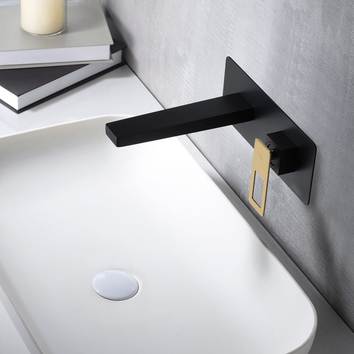IMEX - Grifo Lavabo Empotrado | Grifo Empotrado Monomando Baño con Agua ...