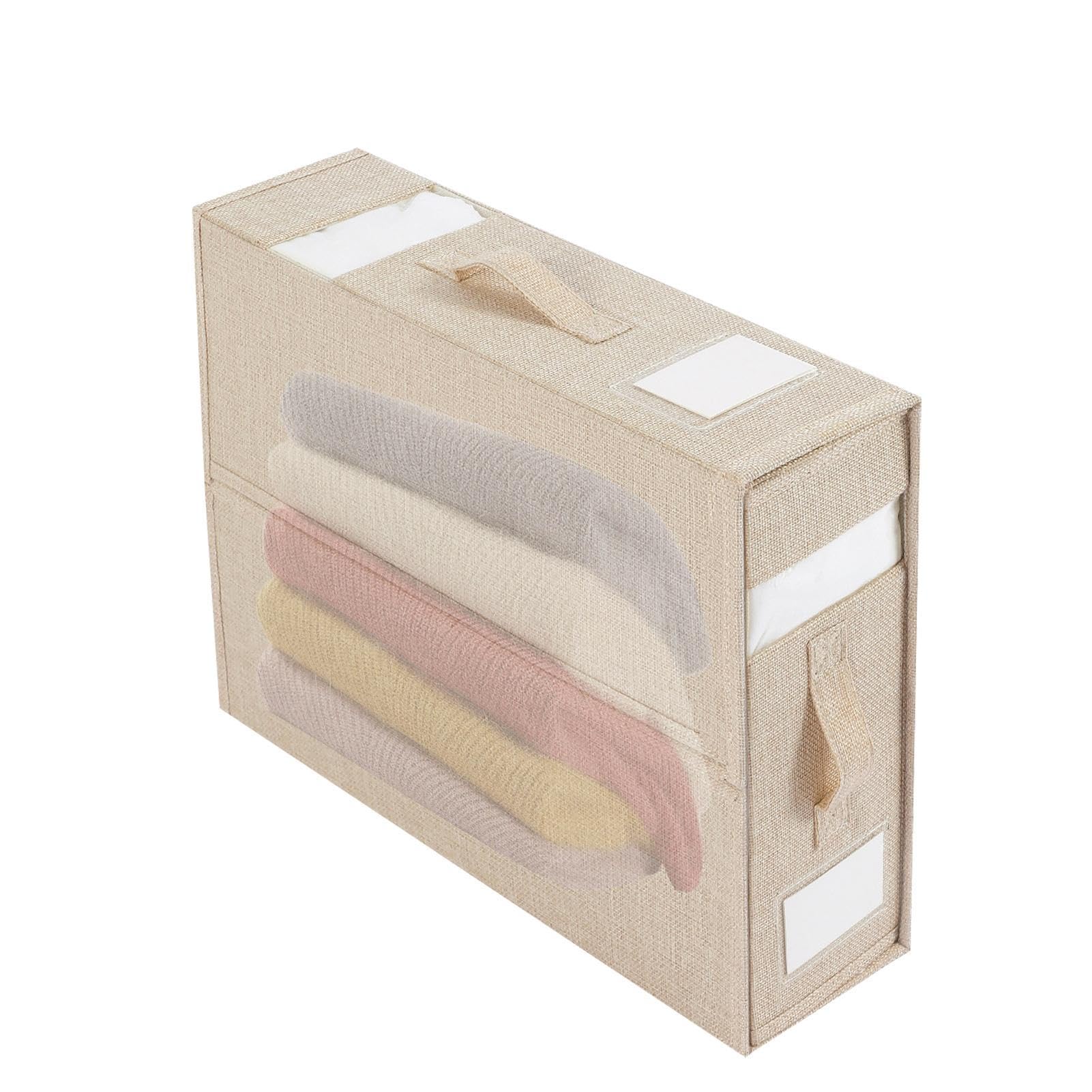 Lot 6 Organiseurs Draps Boîte Rangement Pliable En Plastique