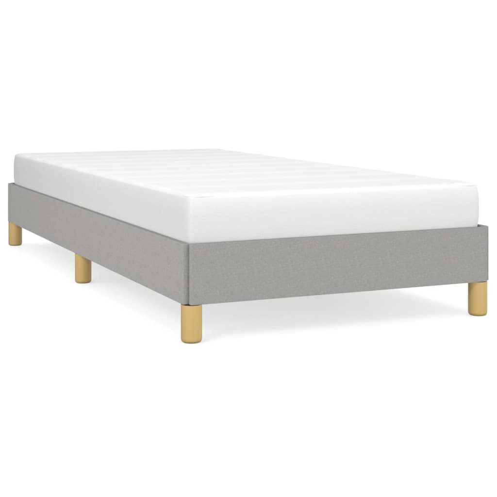 Cadre de lit sans matelas, en tissu, gris clair, pour la chambre, 100 × 200 cm - 2