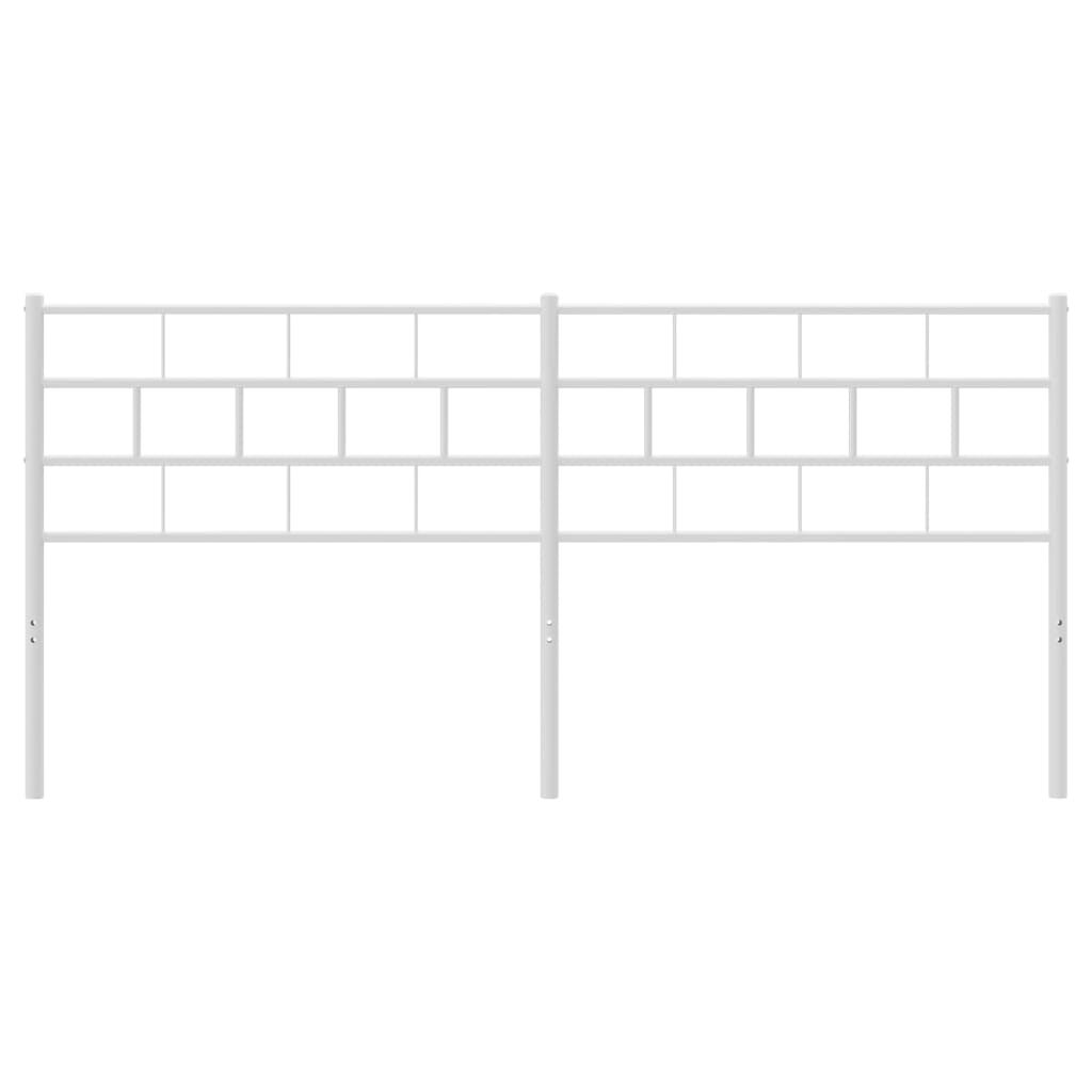 Tête de lit métal blanc 180 cm - 3