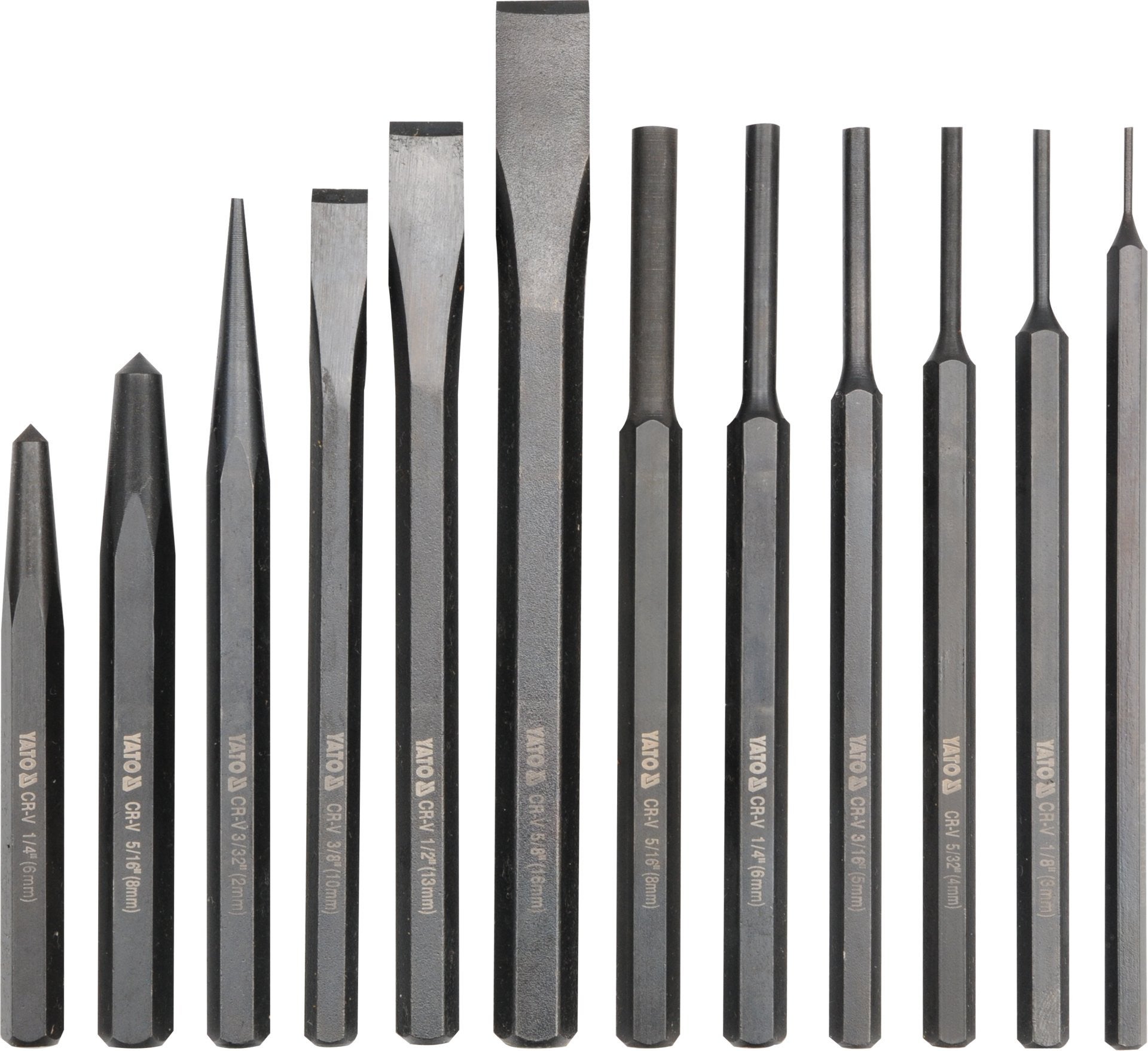 Wiltec - Jeu de burins 3 pcs - Burin plat 300mm, burin pointu 300mm