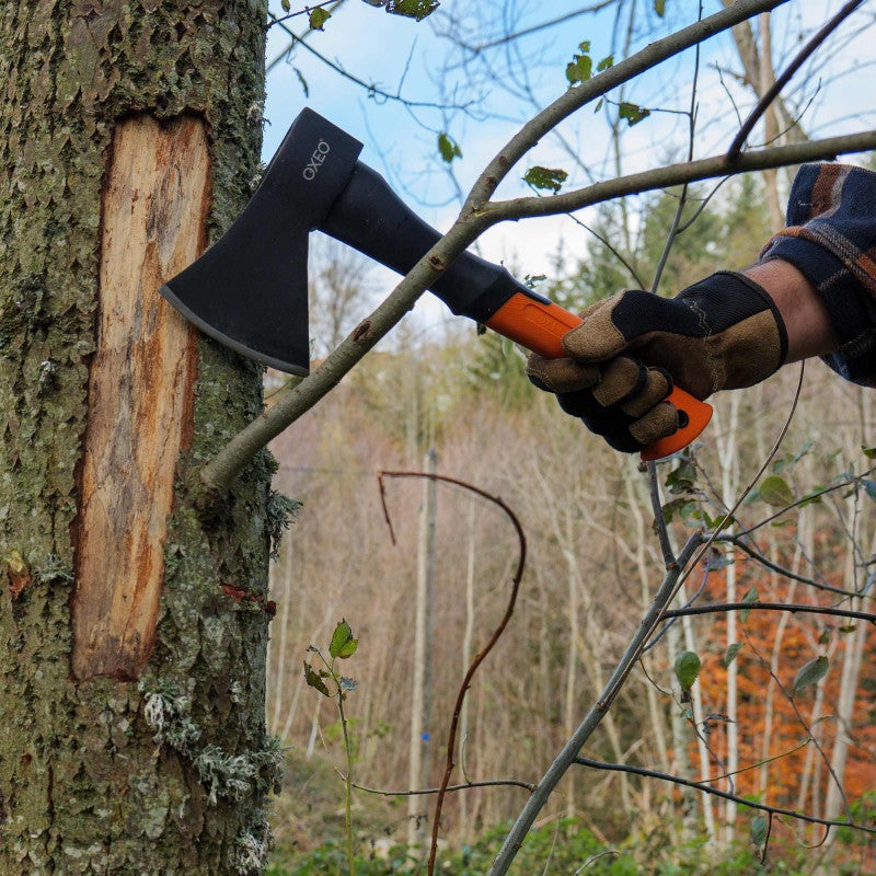 3 Fendeurs de bûches acier forgé manche trimatière - Hache 36cm et 87cm - Hache de fendage 91cm - 4.6kg - Poignée ergonomique - 4