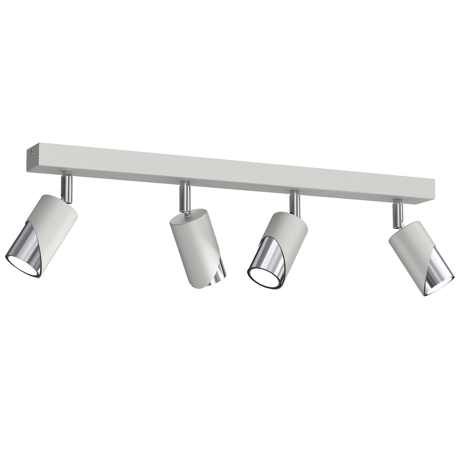 Lampa sufitowa wisząca Shift jasnoszaro-chromowana 4xGU10x15W wym: 17 x 60 x 5,5 cm metal Luminex