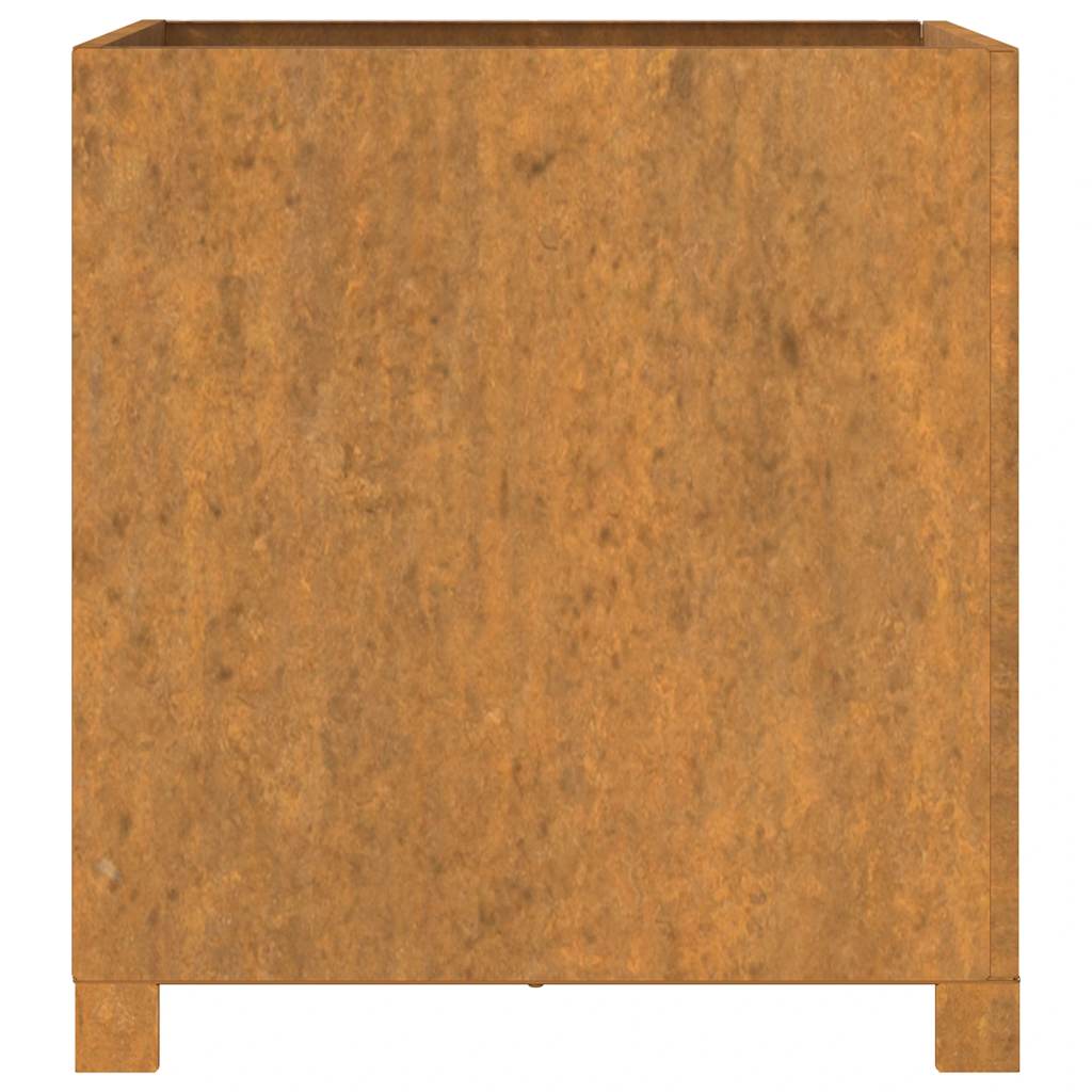 Jardinière - Bac à fleurs - Pot de fleurs avec pieds Rouillé 49x47x50 cm acier corten Couleur évolue n426l - 6