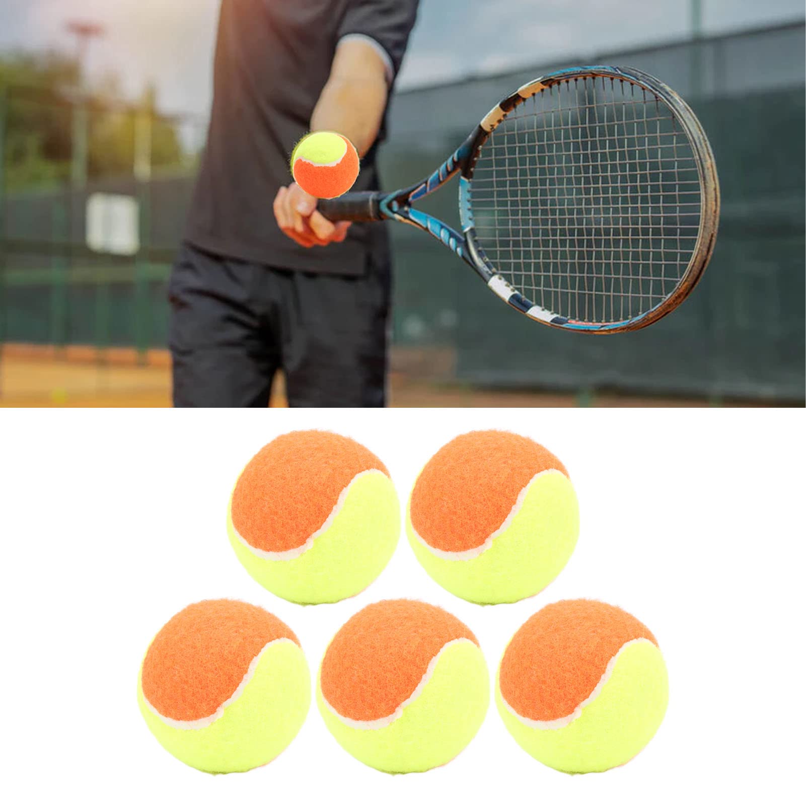 5 pezzi 6 cm palline da tennis in gomma elastiche da squash palline