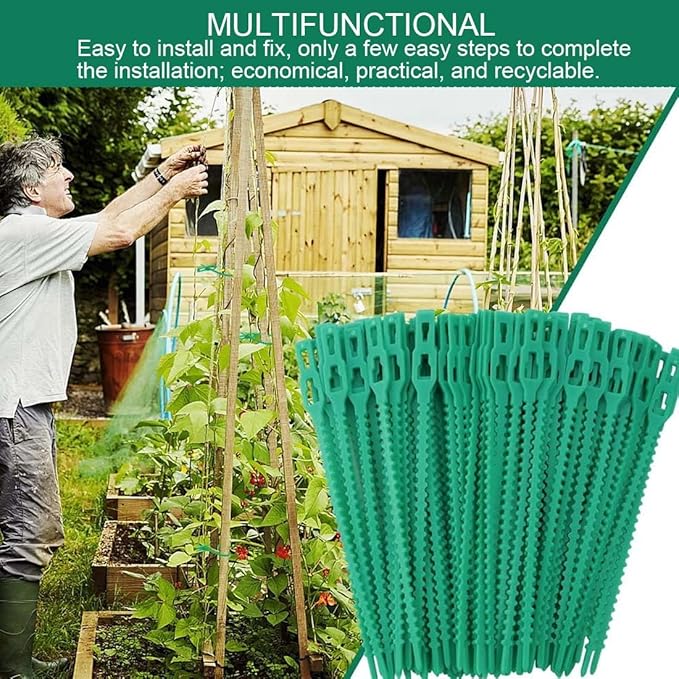 100 pces uteurs pour 17cm plantes attache plante Plante Clips,plastique, pinces Soutient les tomates, les poivrons - 4