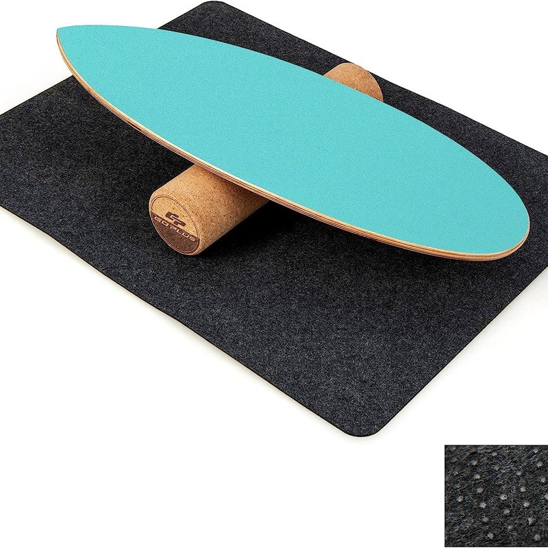 Deska do balansowania z drewna, deska do balansowania, do domu, w zestawie z rolką korkową, deska balansowa z 8 wysokiej jakości warstw drewna