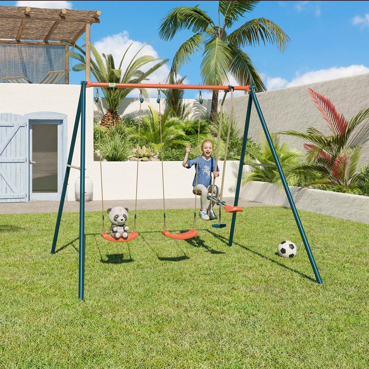 Portique métal 2,20 m Axion TEO - 4 Enfants - 2