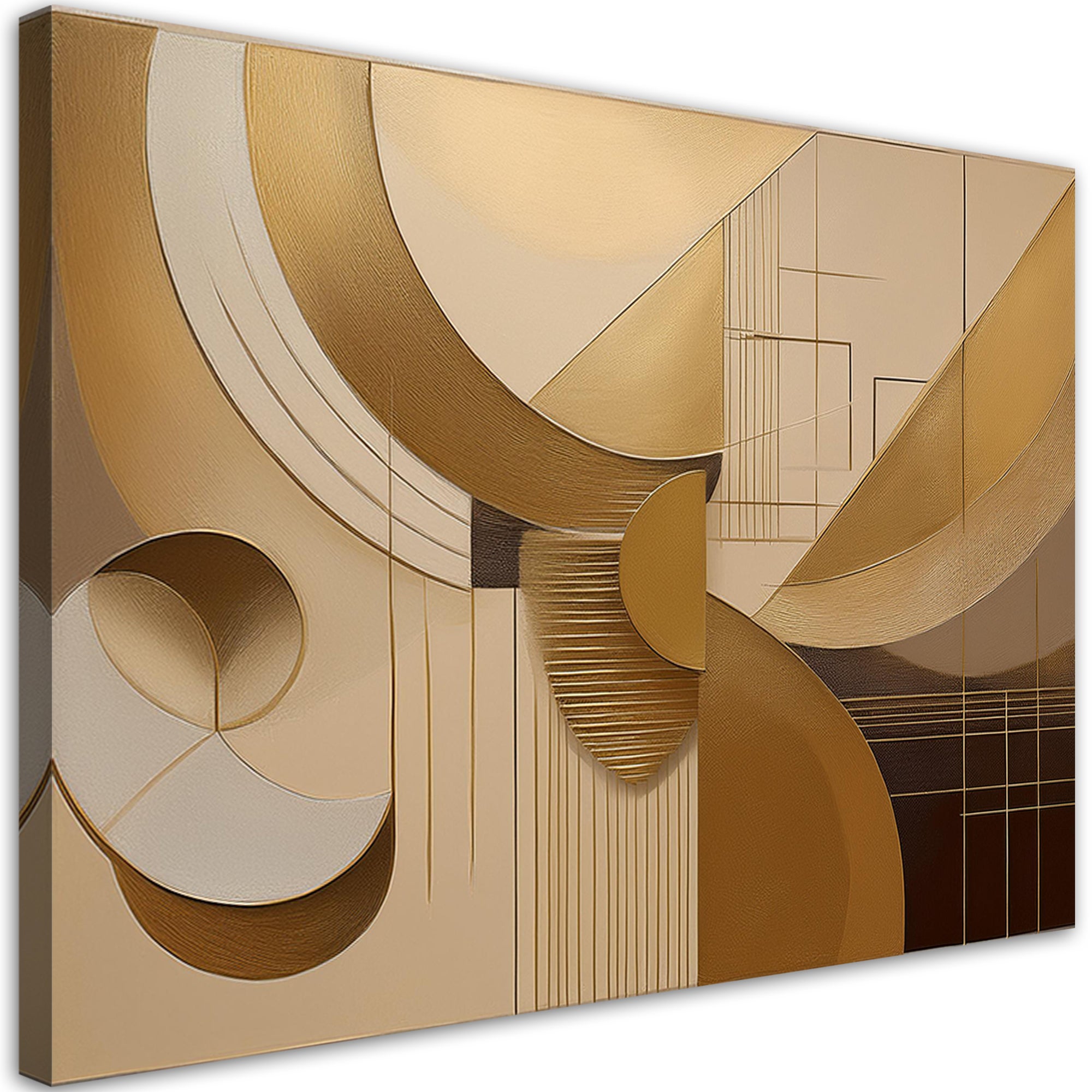Obraz na płótnie, Abstrakcja Geometryczna Beżowy 100x70
