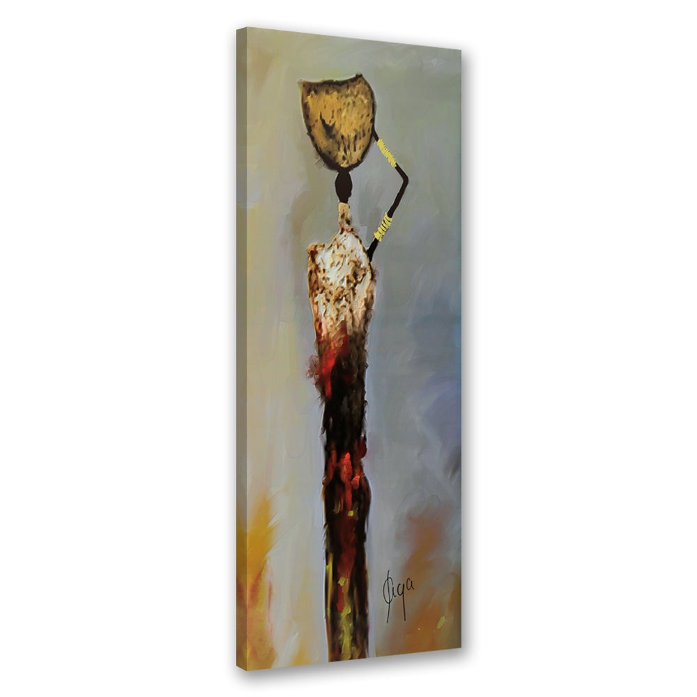 Obraz na płótnie, Kobieta z Afryki 40x120