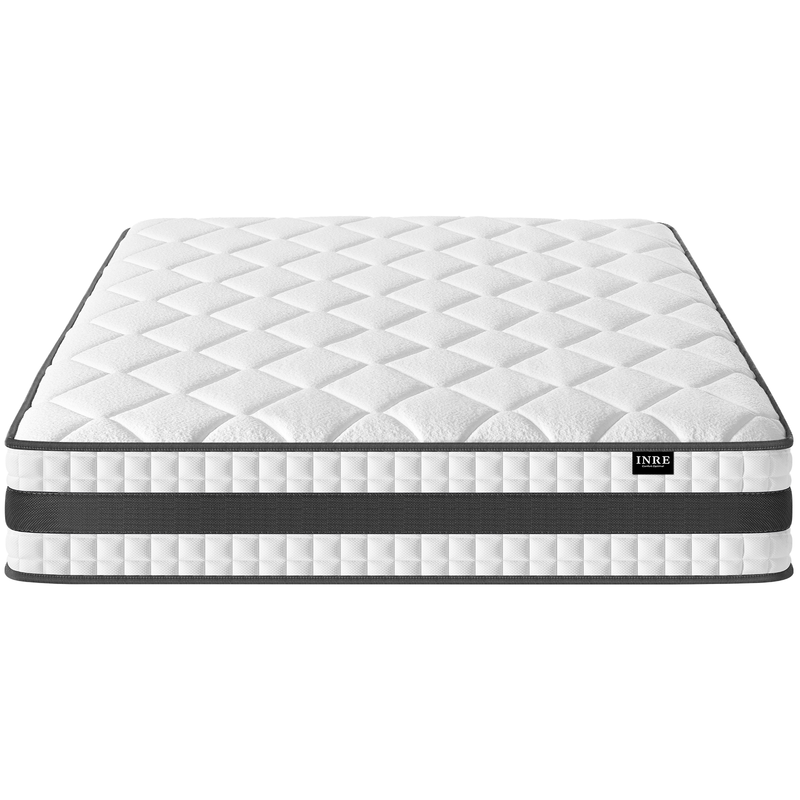 Matelas 140x200 cm – INRE - Épaisseur 25 cm – Matelas hybride à ressorts ensachés indépendants – 7 Zones ergonomiques - 8