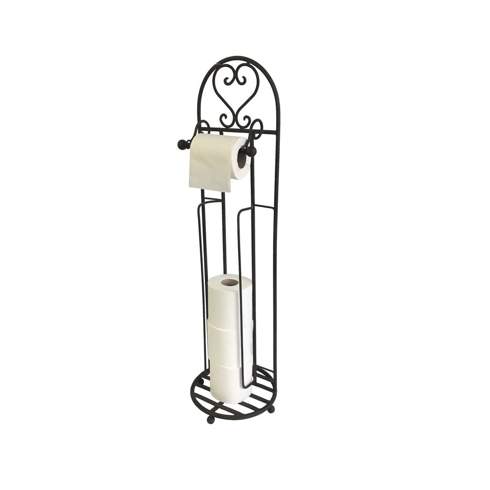D rouleur papier toilette en fer forg marron 23 x 80 cm leroy merlin