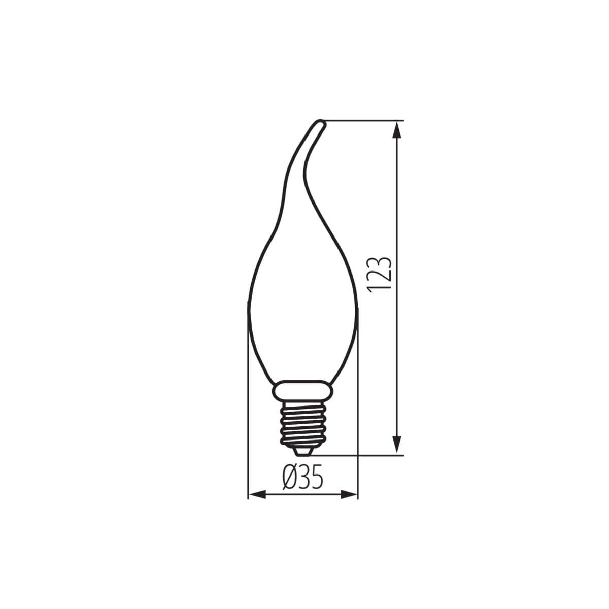 Ampoule LED Bougie Flamme - E14 - 2,5W - Ambre - Décorative Vintage - 5