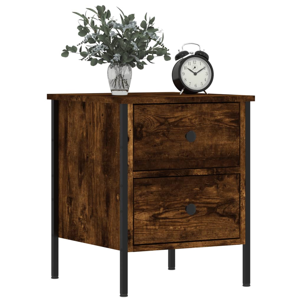 Maison Exclusive - Tables de chevet 2 pcs chêne fumé 40x42x50 cm bois ingénierie - 3