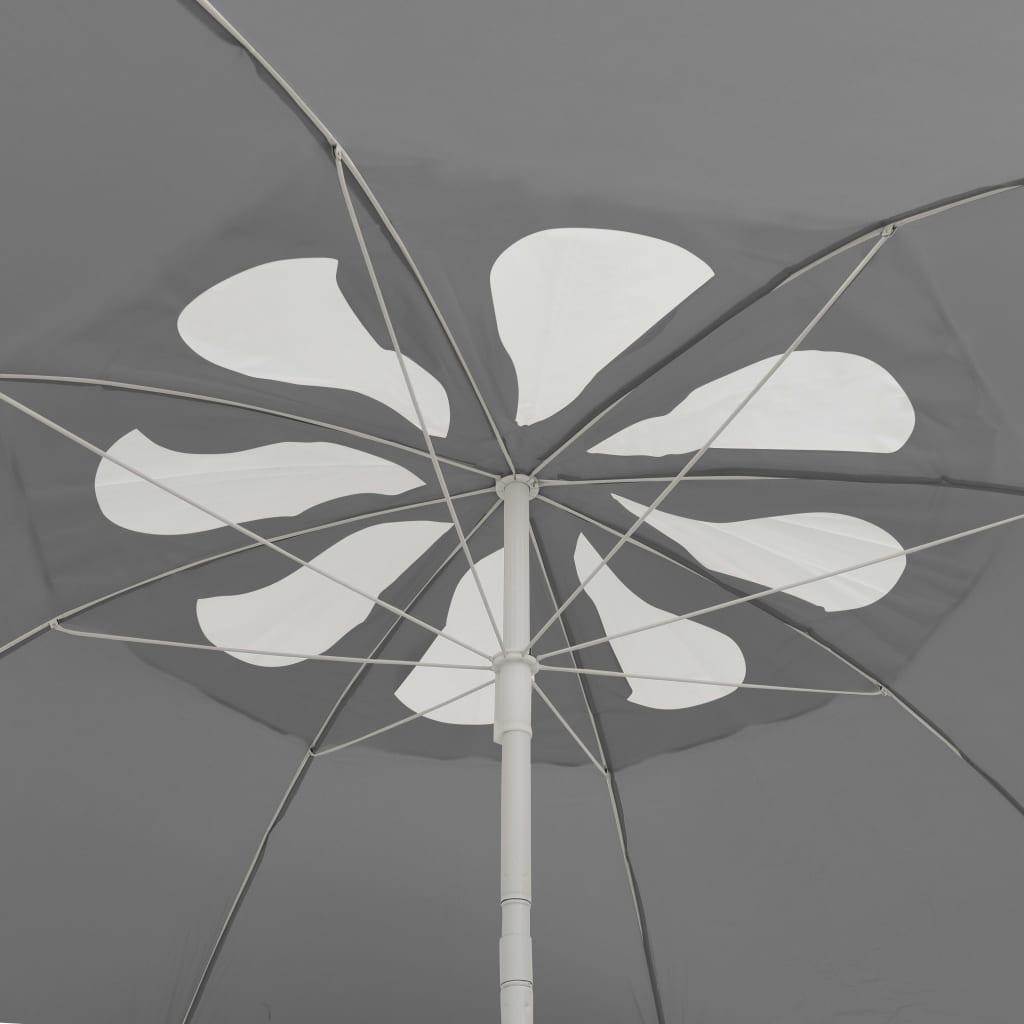Parasol de plage Anthracite 300cm 2 - 2