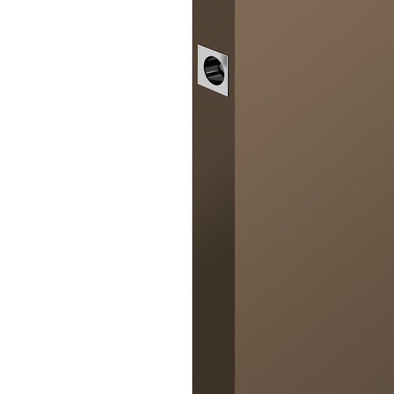 Tire-doigt carré 28 mm pour porte coulissante, acier finition chromé - 3