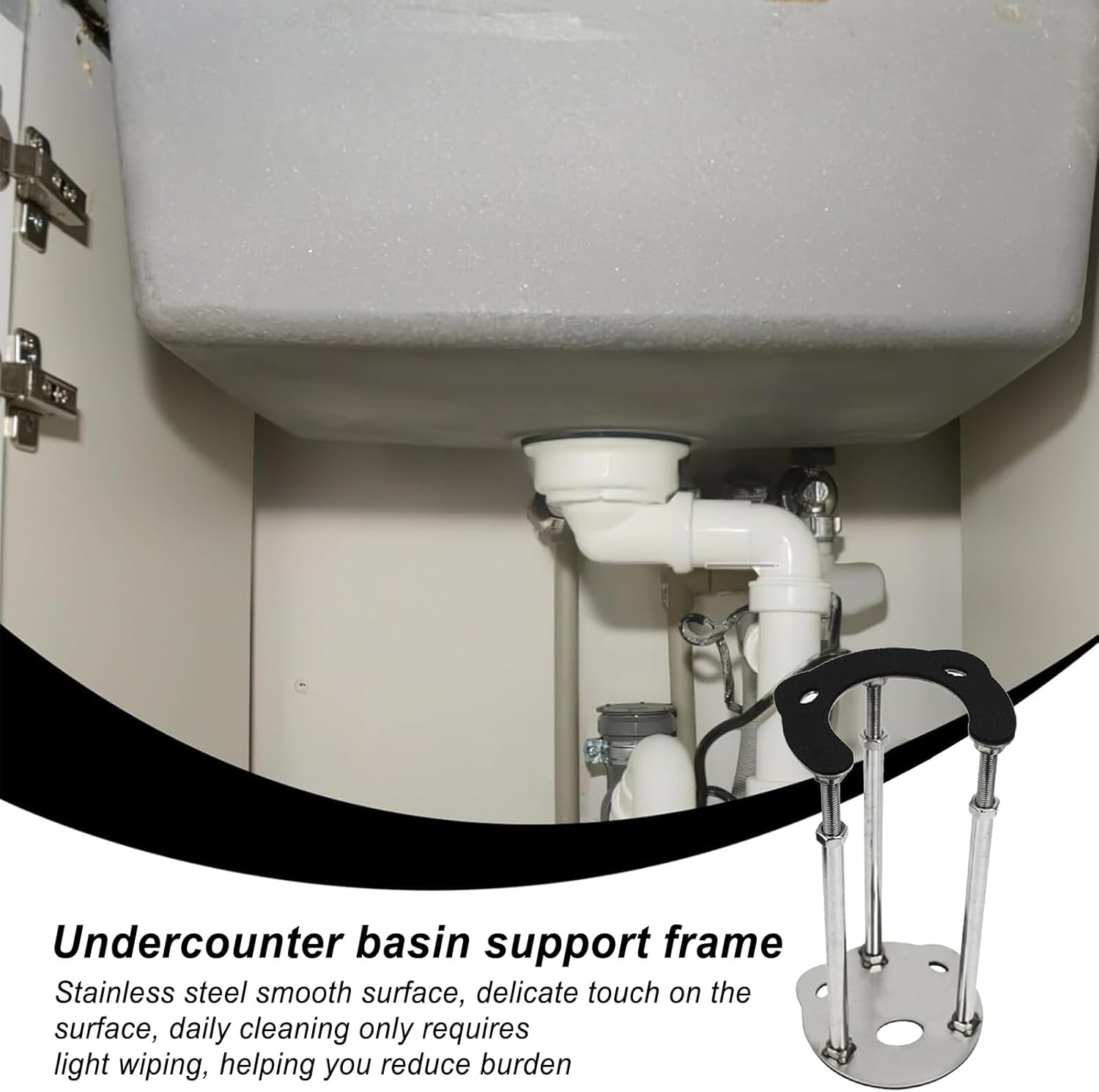 GAESHOW Supporto Per Lavello In Diatomite 27,9x12x3,5 Cm - Vassoio Assorbente Con Piedini In Acciaio, Per Spugne E Sapone, Portata 13,6 Kg, Grigio