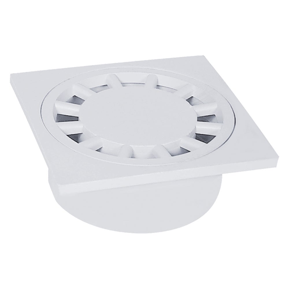 Couvercle de bonde en polypropylène 15 x 15 cm avec siphon – Idéal pour les canalisations domestiques - 3