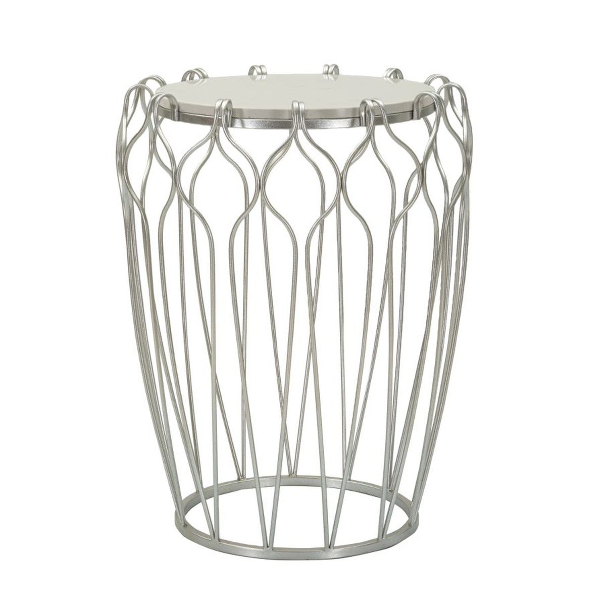 Stolik Kawowy Oulu, Marmur, Srebrny, Seven Design