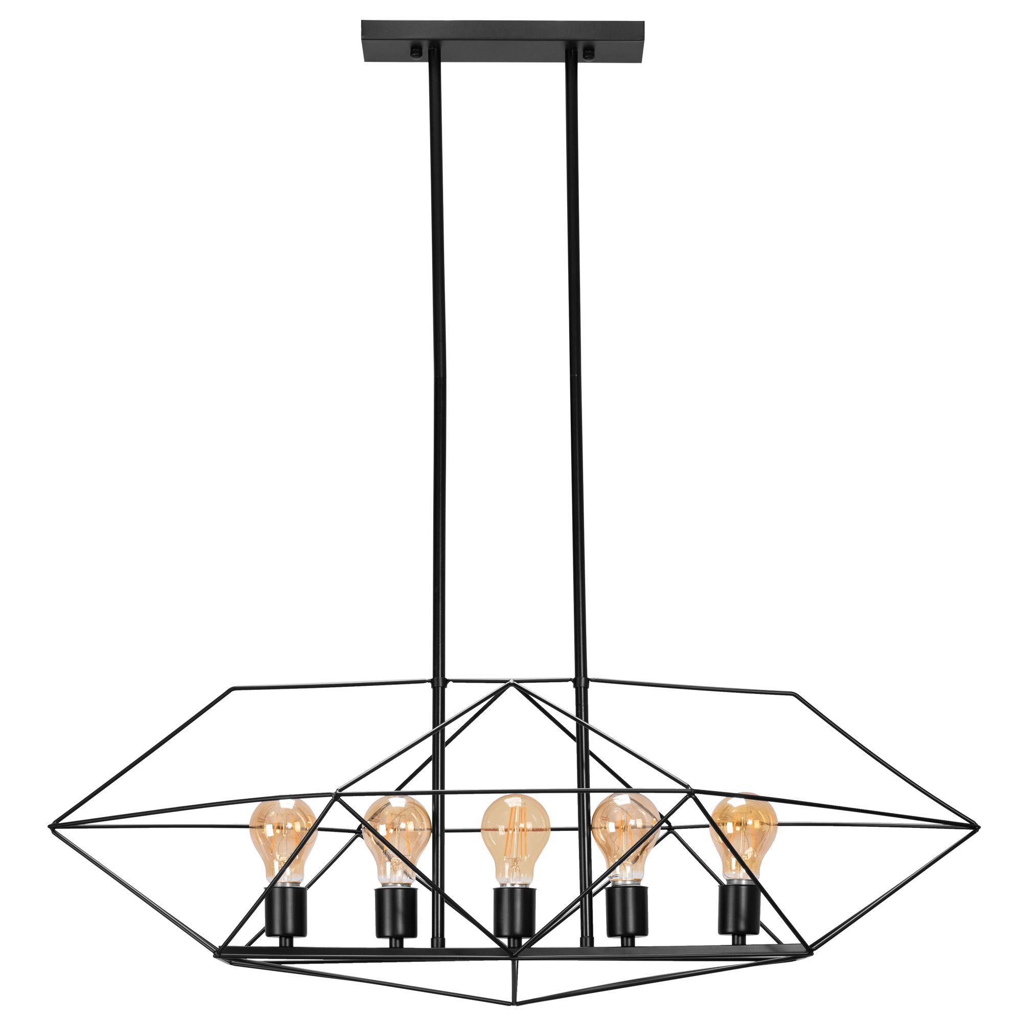 Lampa Sufitowa Wisząca Toolight App1037-5Cp Czarny