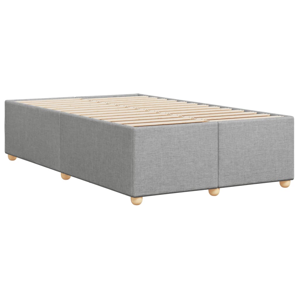 Cadre de lit sans matelas gris clair 120 x 200 cm tissu - 6
