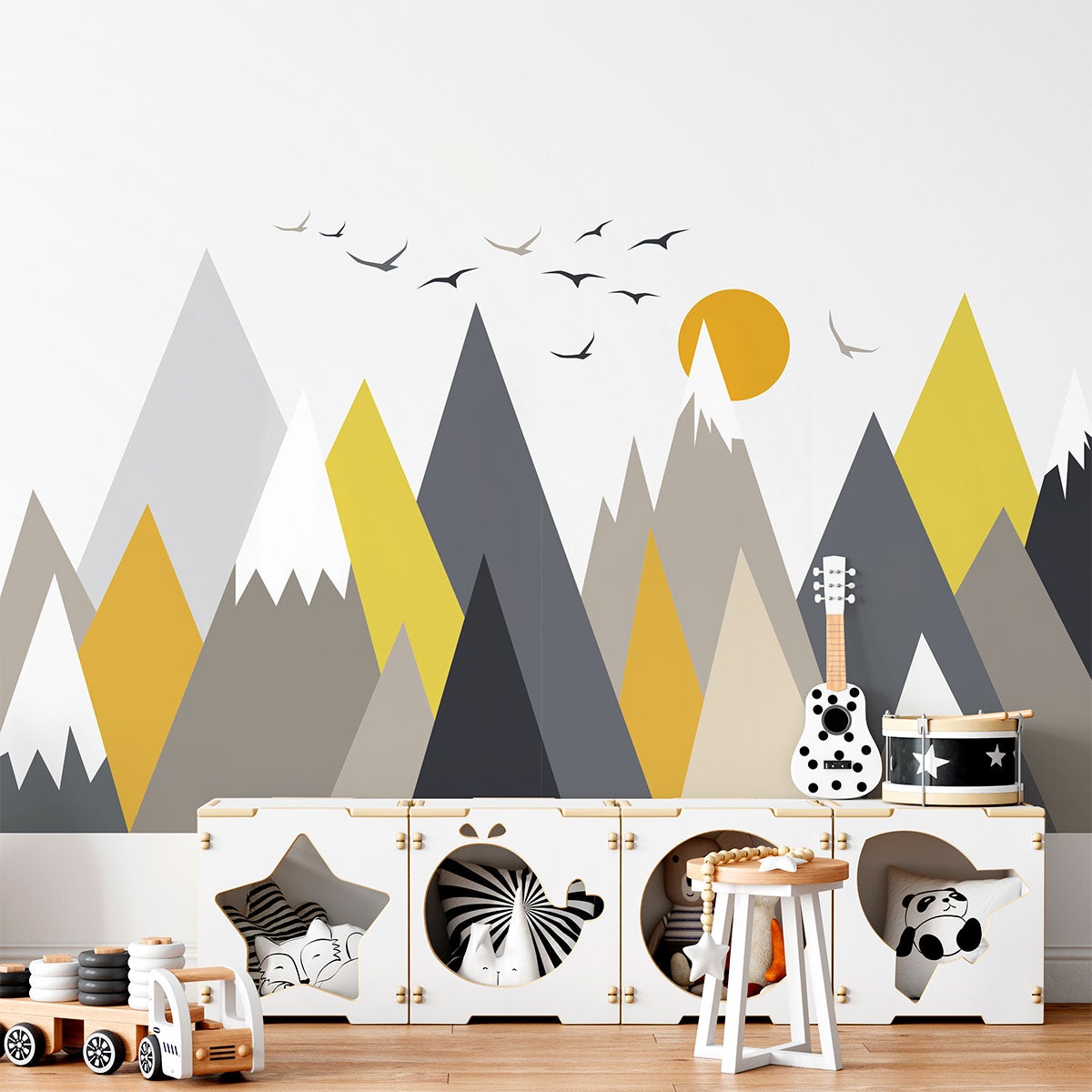 Adesivo bambino di montagna scandinavo lunaka - Sticker adesivo - adesivi murali - 90x135cm - 8