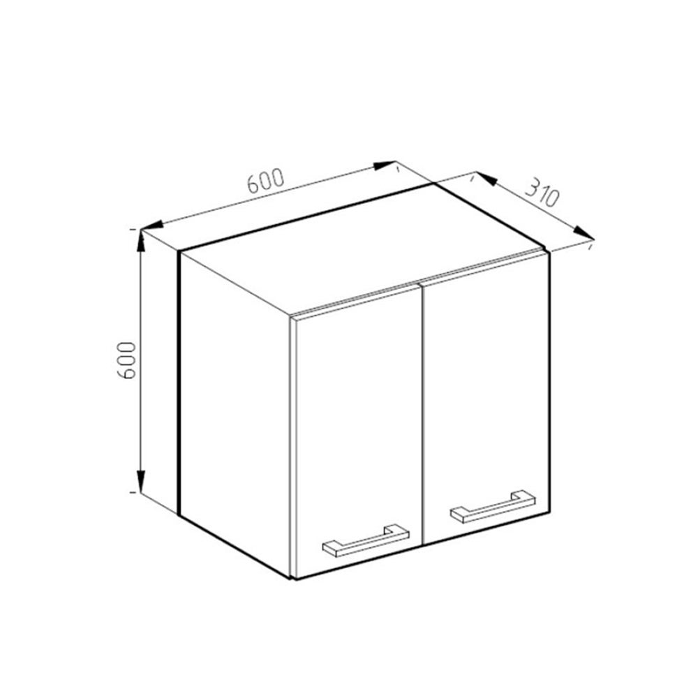 Vicco Elément haut de cuisine R-Line, Chêne de force doré, 60cm - 3