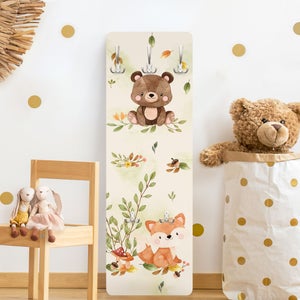 Appendiabiti Per Bambini A Forma Di Bruco - Legno, 3 Ganci, Design Colorato - Foto 13