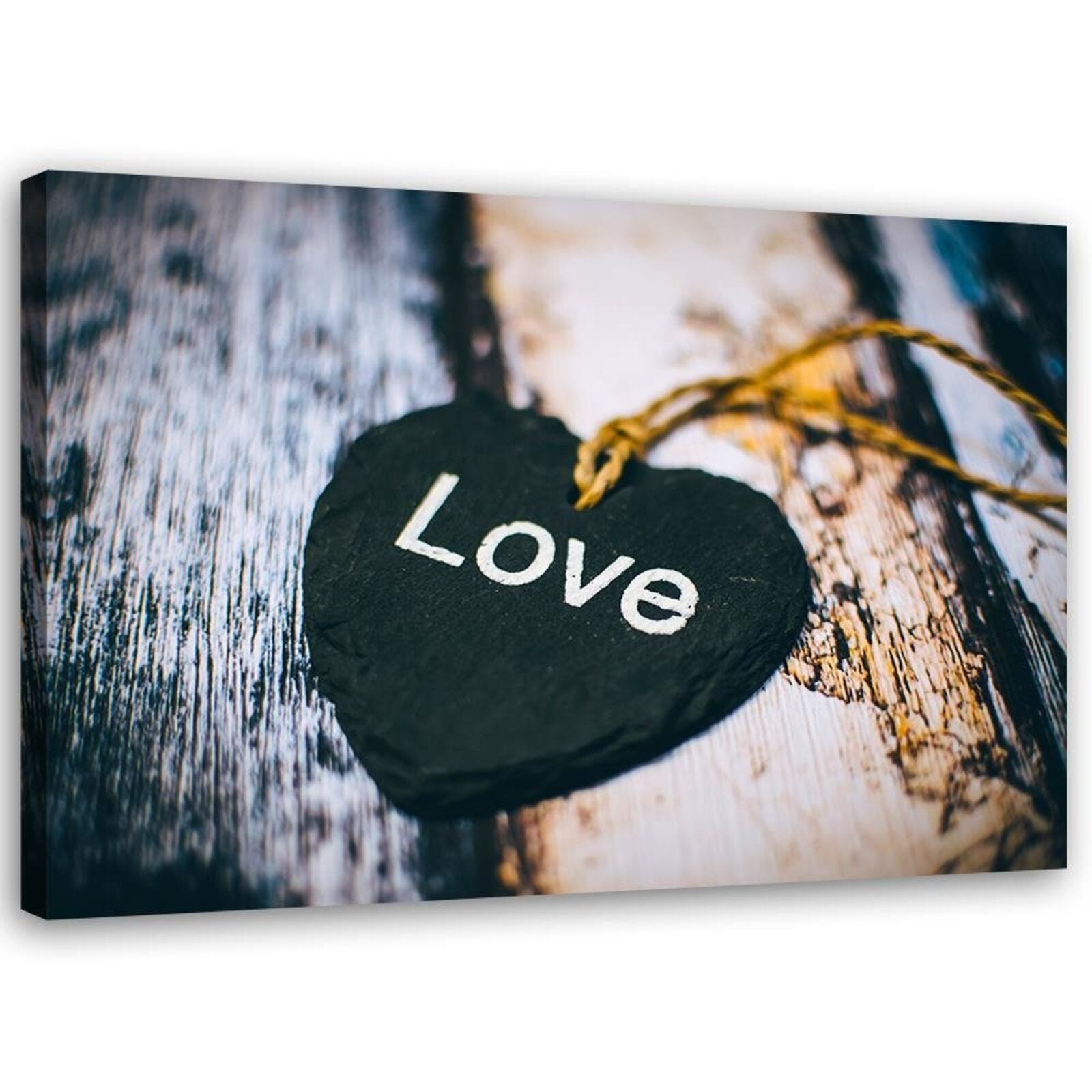 Obraz na płótnie, Wisiorek z napisem Love 120x80