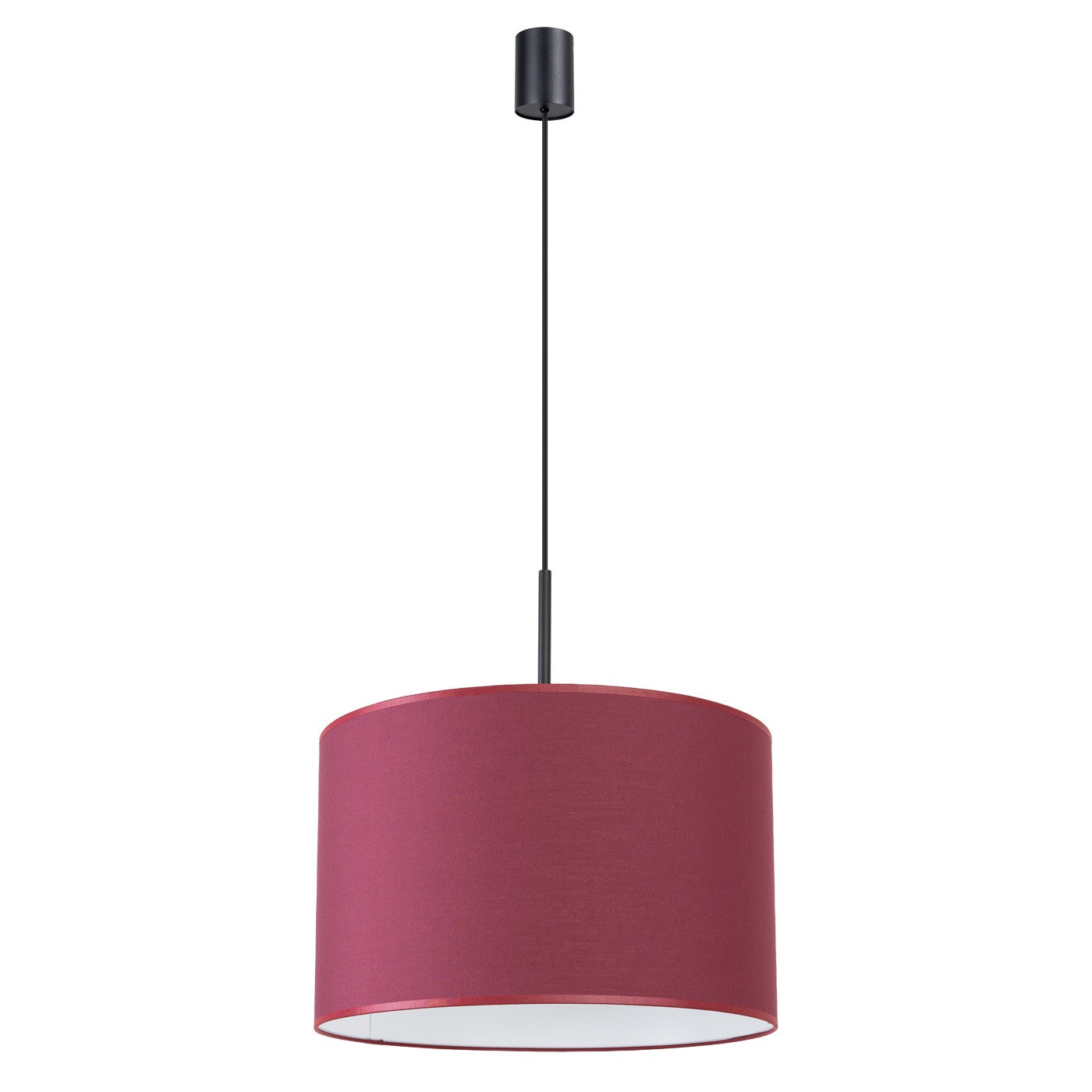 Lampa sufitowa z abażurem NEVIA burgondowo-czarna 1xE27x40W tkanina wym:137x40x40cm IP20 Sollux Lighting - 2