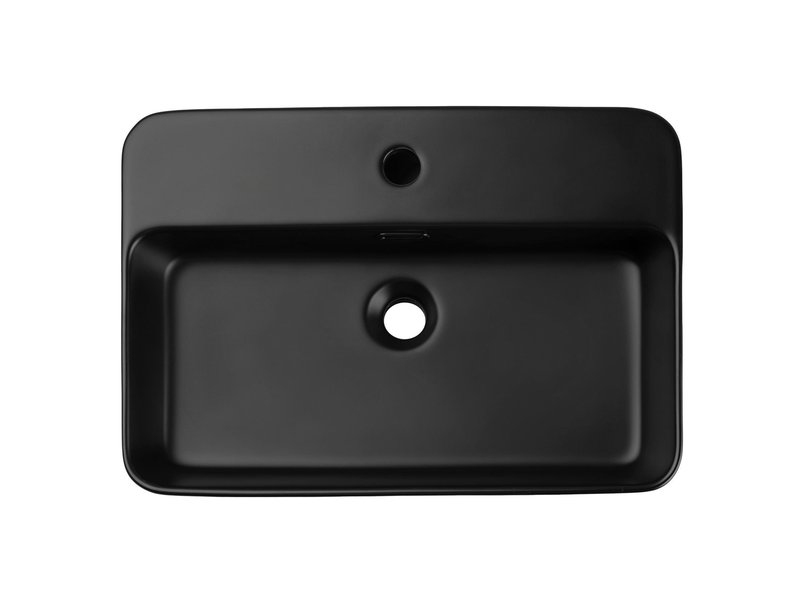 Umywalka nablatowa TRUST 2 BLACK 55 cm czarna matowa ceramika - 4