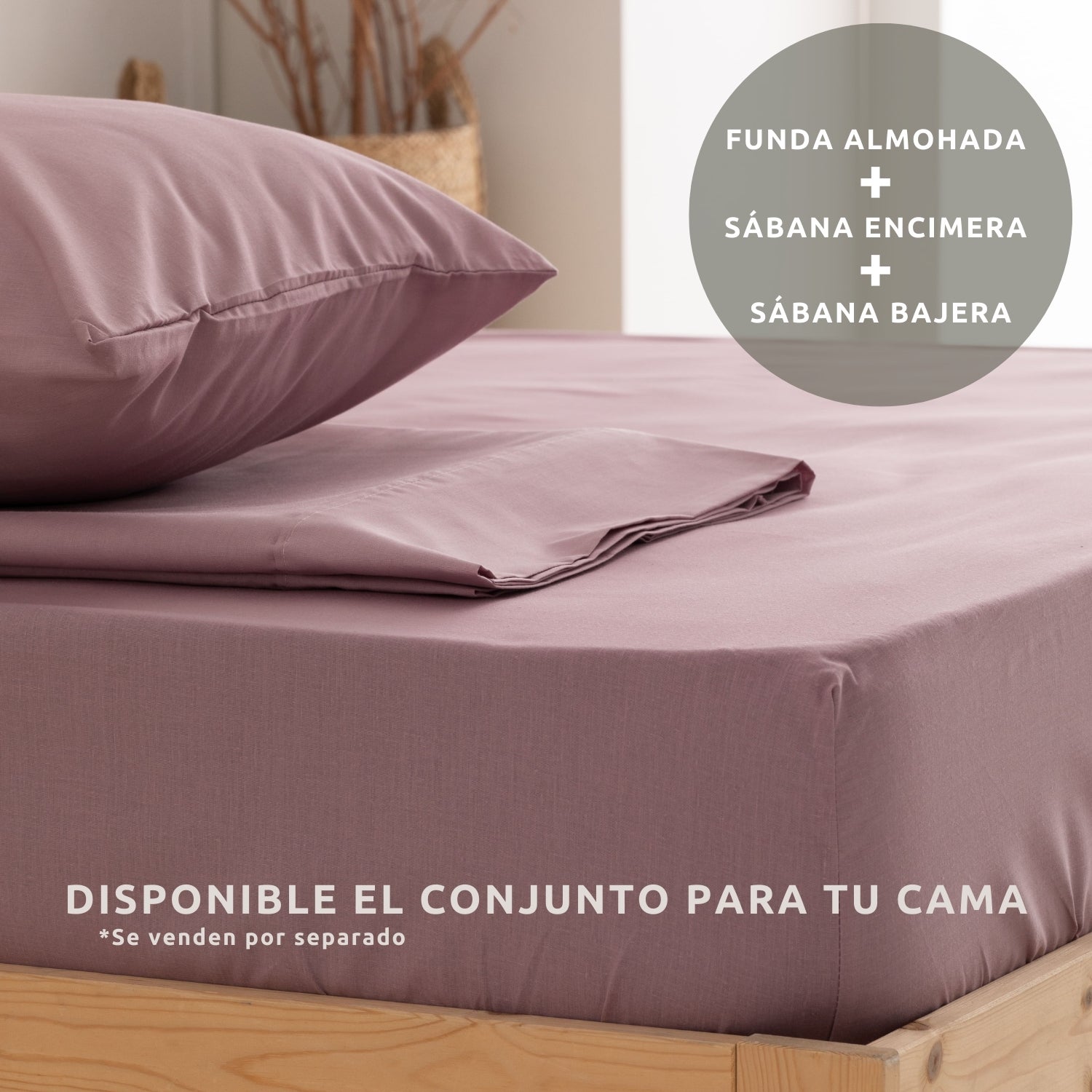 Sábana Bajera Lisa Design Magenta Cama 150cm (150x200cm) Donegal Collections - 3