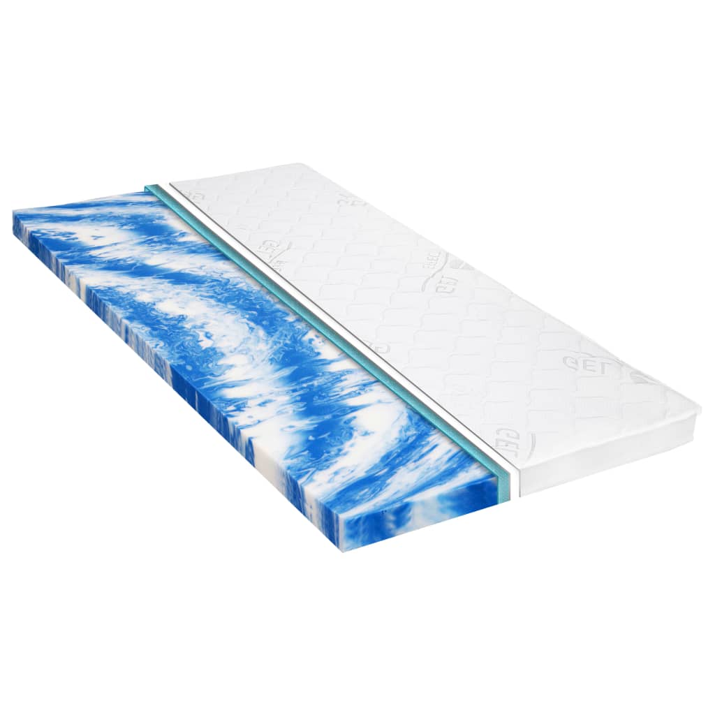 Vidaxl sobrecolchón 90x200 cm espuma de gel 7 cm