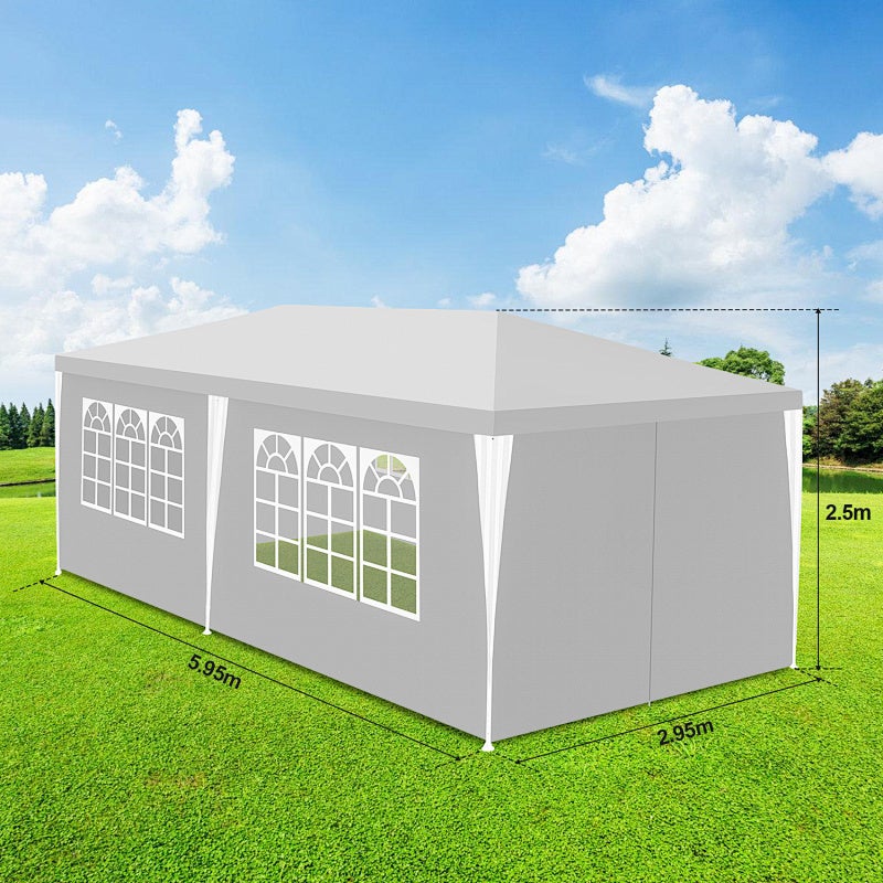Tenda Gazebo Con Pannelli Laterali Rimovibili Grandi Finestre Tenda - 4
