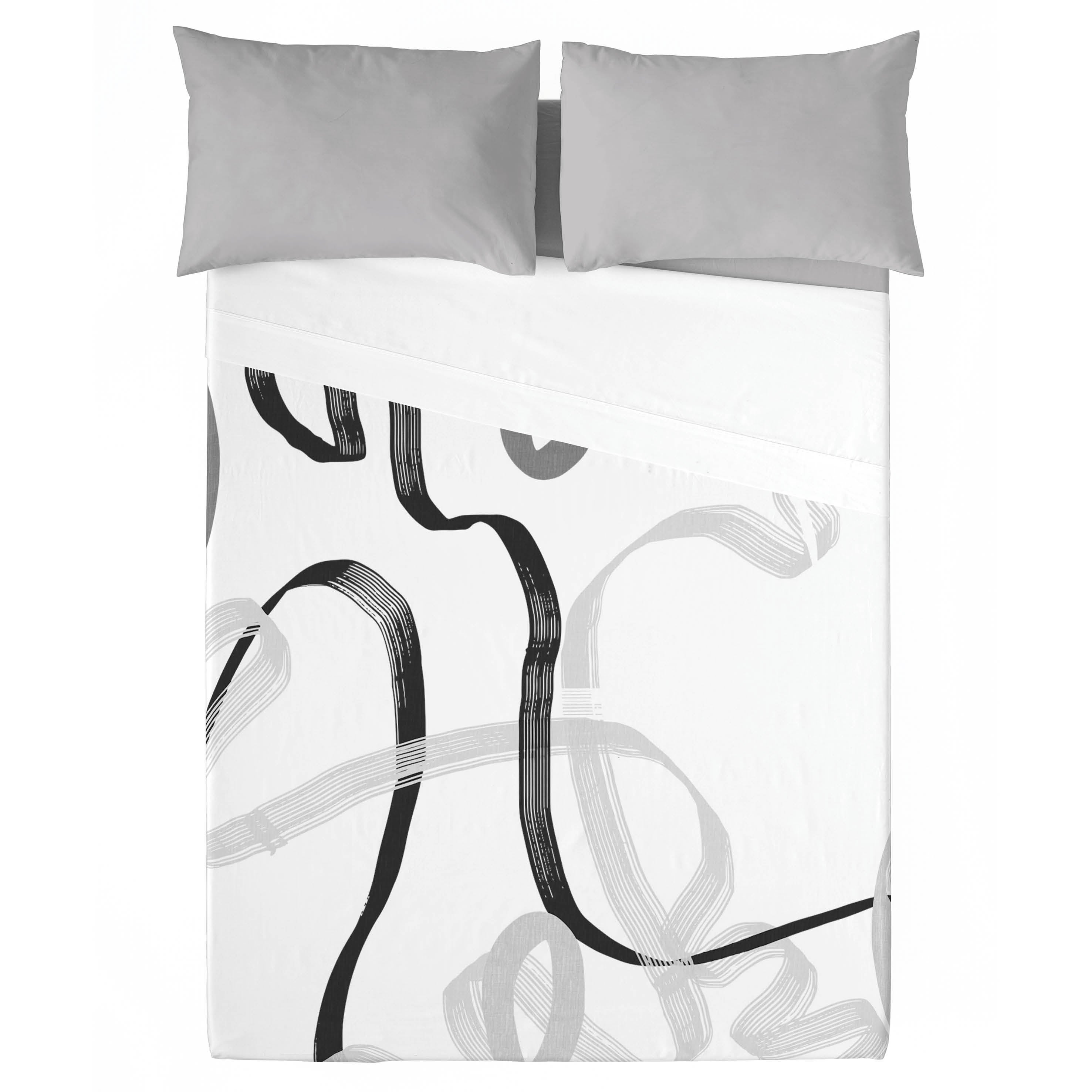Set Biancheria Letto 7 Pezzi Per Bambini E Ragazzi Con Gatti – Copripiumino, Lenzuolo E Federe – Grigio E Rosa, Morbido E Traspirante - 2