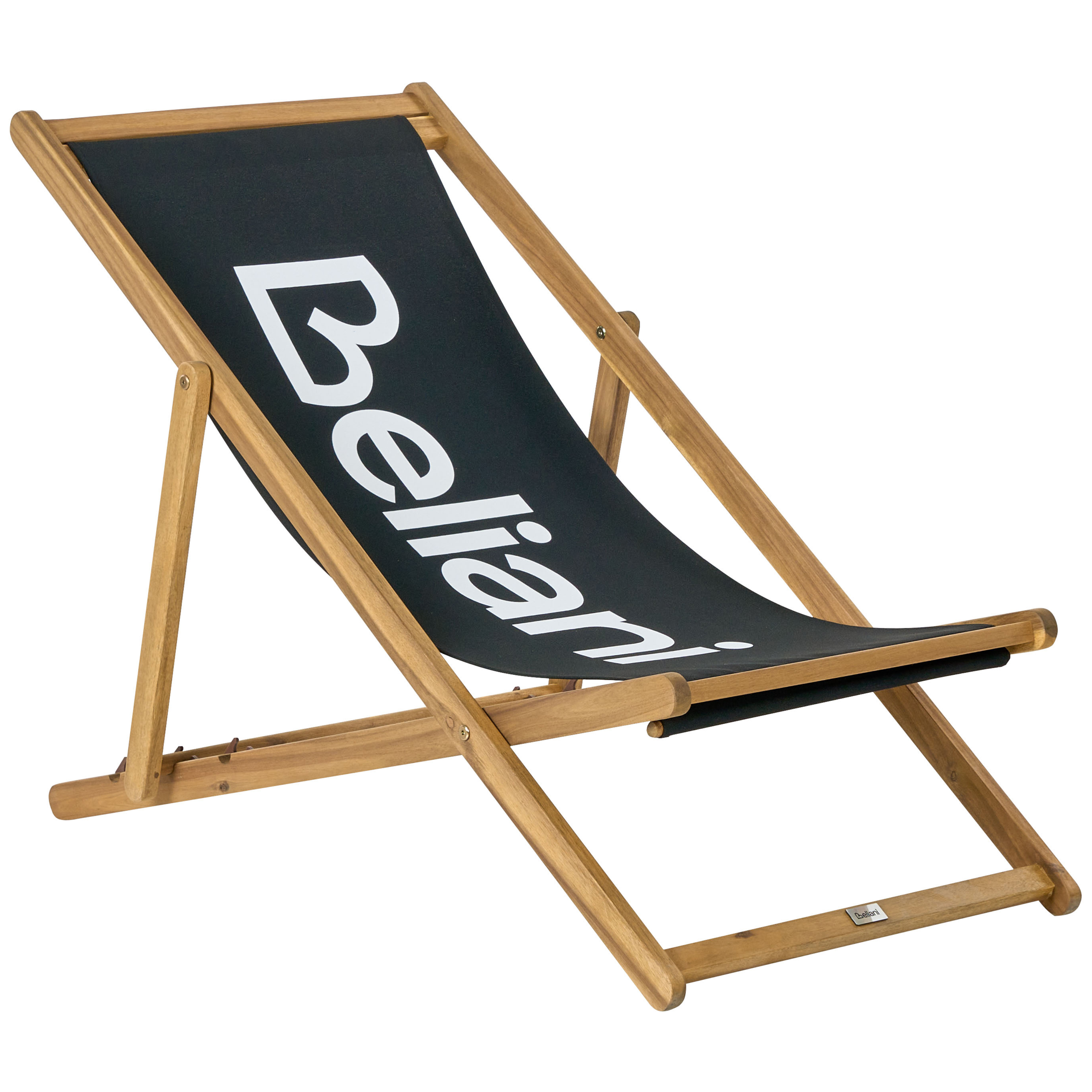 Sedia a sdraio pieghevole ANZIO Legno d'acacia Nero Leroy Merlin