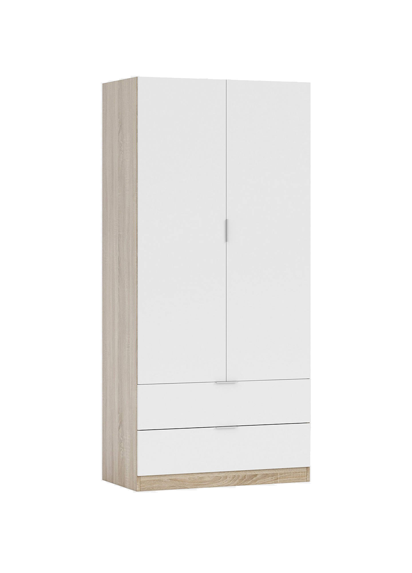 Garde-robe 2 portes Appadu, armoire de chambre 2 tiroirs, Armoire avec ...