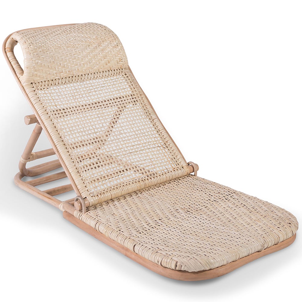 Manra Chaise longue de jardin en rotin, design Boho Bali - Manra Naturel ...