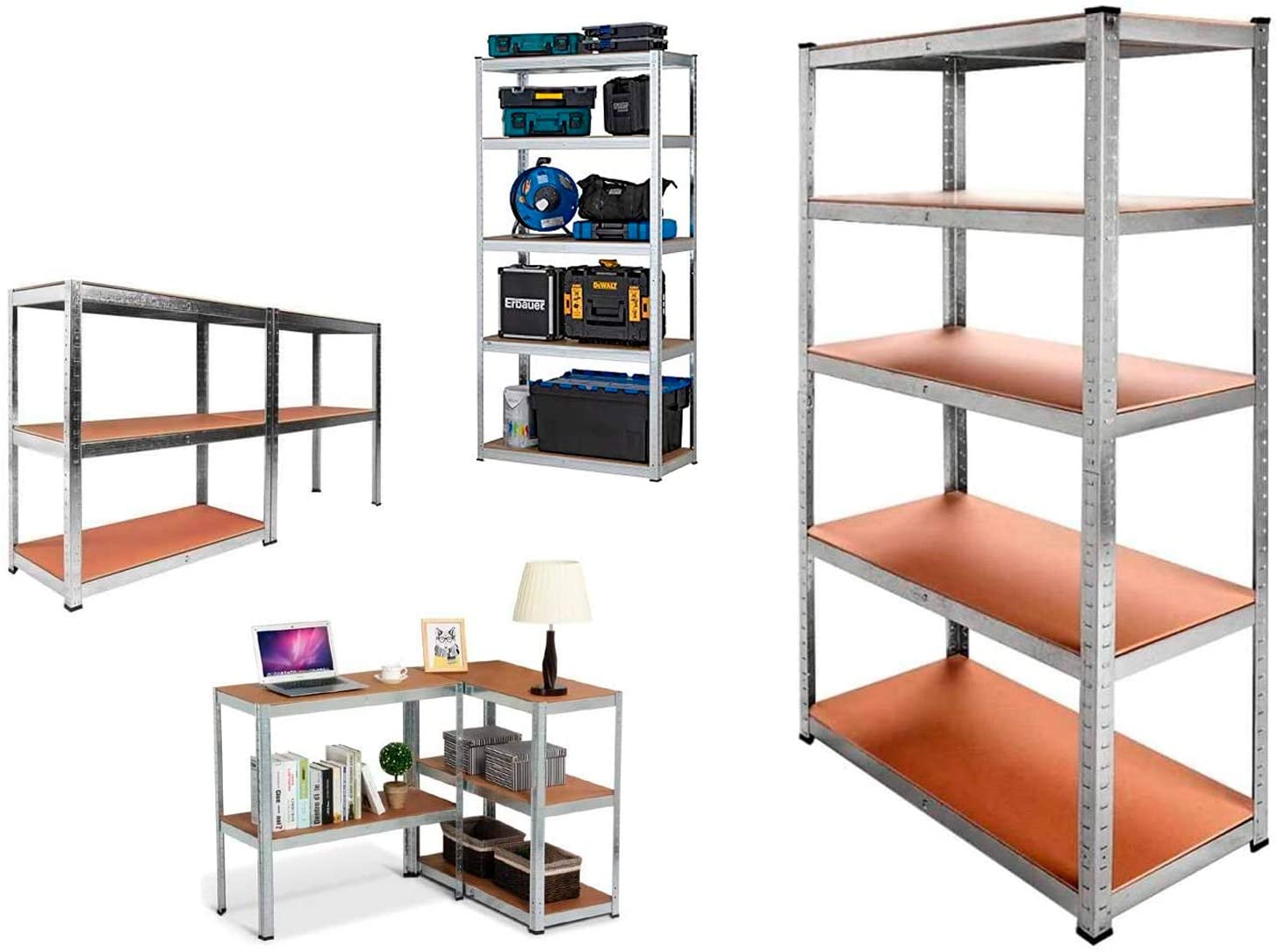 Prateleira metálica galvanizadas Nyana Home 875kg 5 Estantes 180x90x40cm - 3