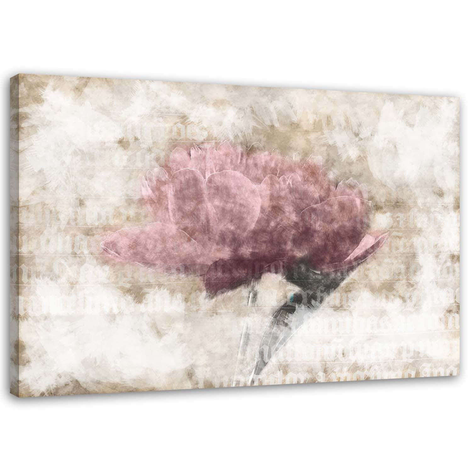 Obraz, Abstrakcyjne kwiaty Shabby Chic 100x70