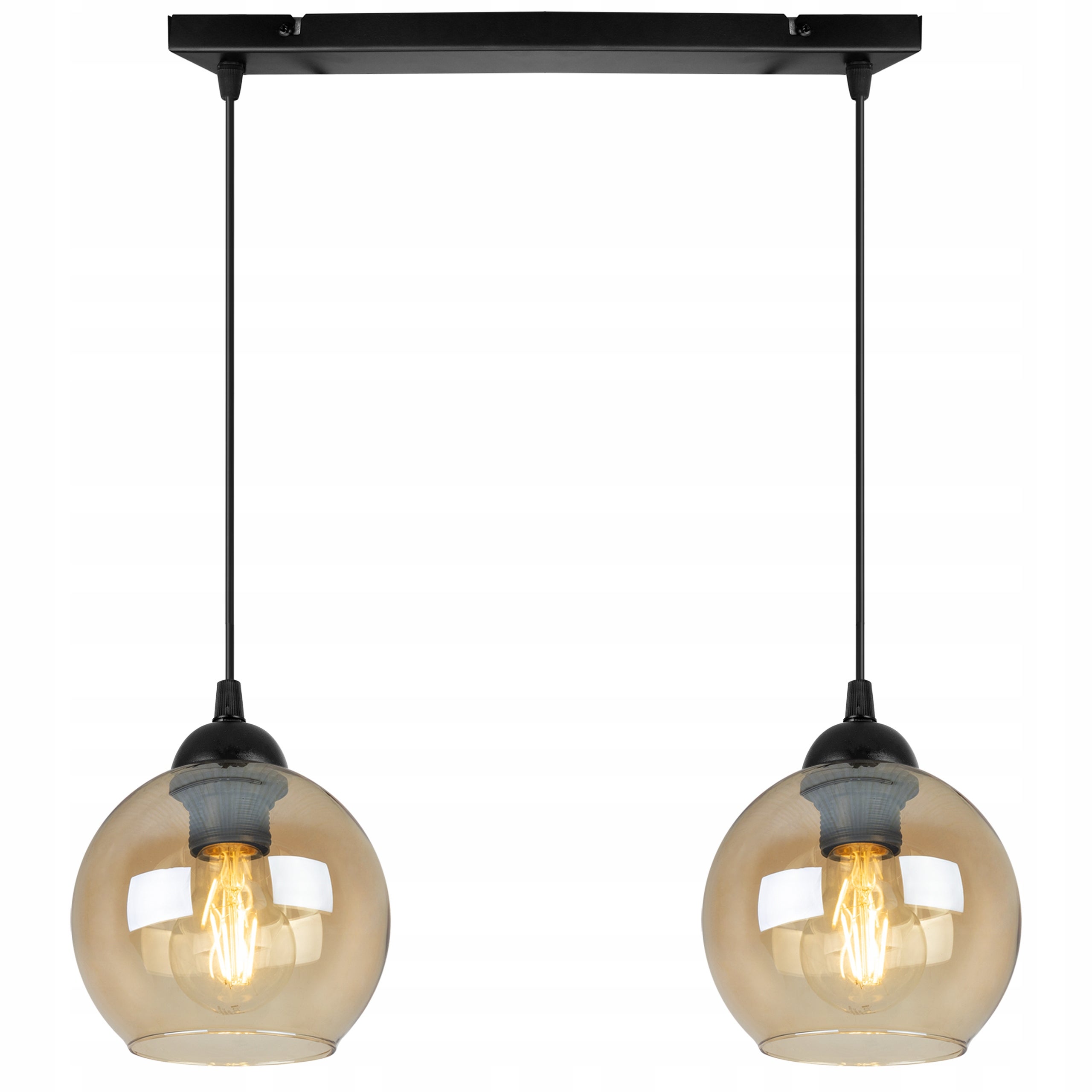 Lampa sufitowa wisząca Haga modern 2xE27 abażur kula miedziana Light Home LH