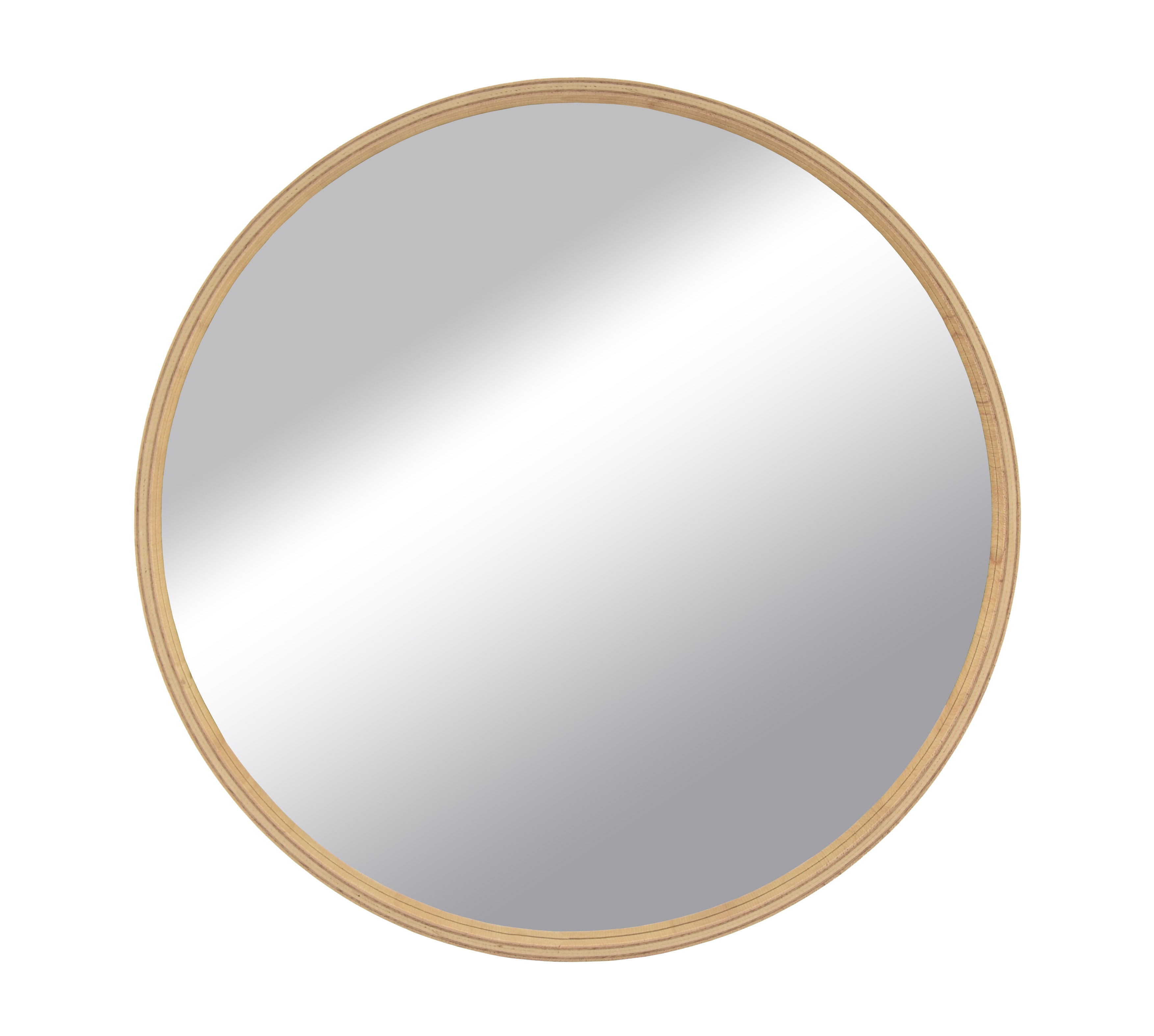 BD ART Espejo redondo de 70 cm. Espejo bohemio escandinavo, color madera natural. - 2