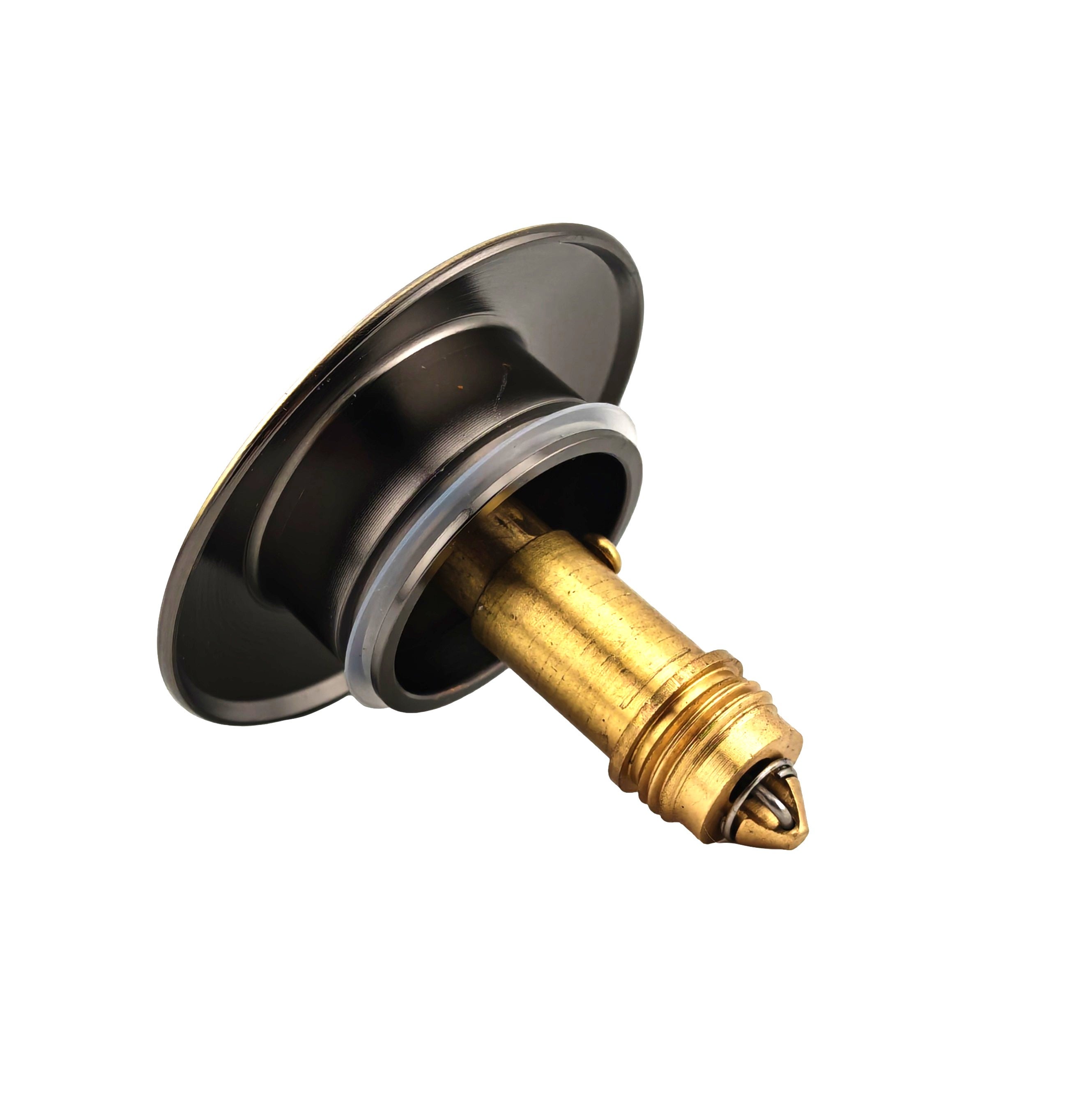 Piletta di scarico standard tonda clic-clac bronzo spazzolato Damast 18216 - Bronzo - 3