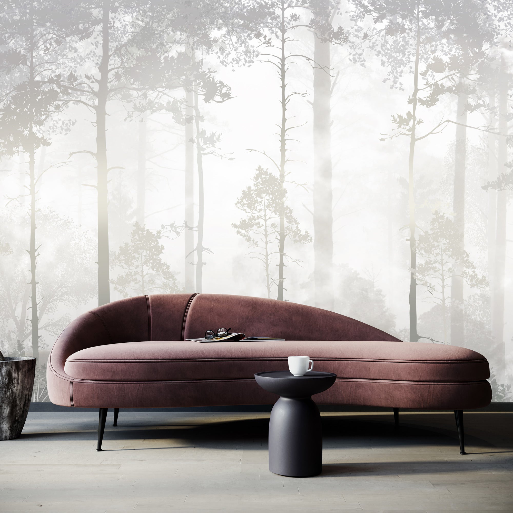Vlieseline Papel Pintado Fotografia Para Habitación FOREST Trees Vintage Style 360cm x 240cm - 4