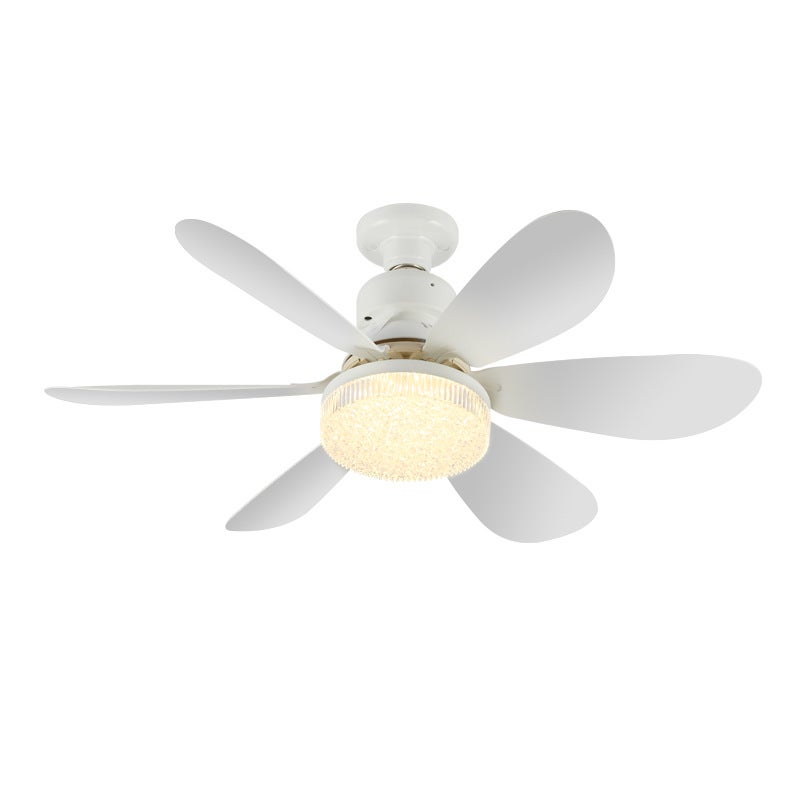 Ventilateur de plafond avec éclairage et télécommande, éclairage à visser, six pales, 40 W - 52 cm, blanc - 5