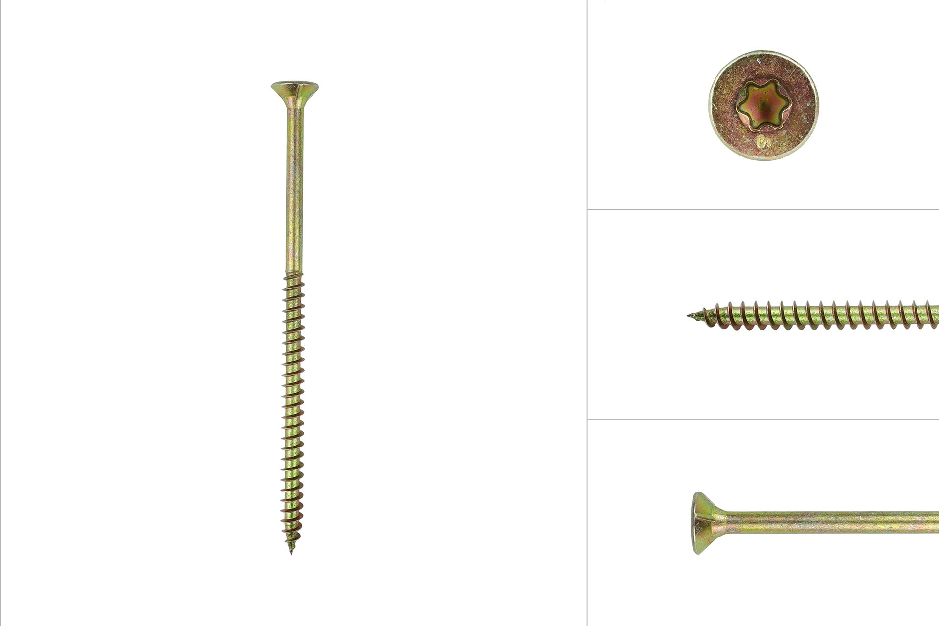 Viti 8x120 Mm Viti Autofilettanti Per Legno 8x120 Mm Torx - Testa Piatta In Acciaio Zinccato (50 Pezzi) Vite Per Legno Testa Larga - Foto 2